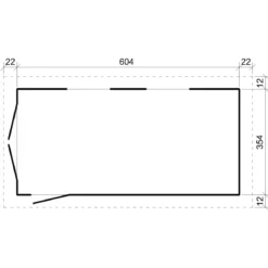 Garage in Legno 3x6 Rosso Box Auto Attrezzi Esterno 21 m2 a Pannelli