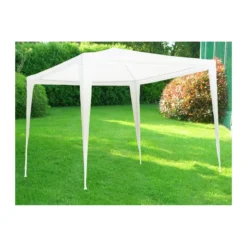 Gazebo Bianco Smontabile 3x3 mt Struttura Acciaio Ombreggiante Giardino Esterno