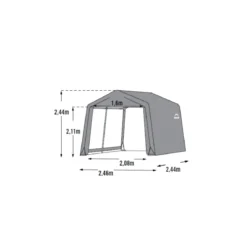 Gazebo Capanno in PVC Gazebo Ricovero per Attrezzi da Giardino Box Capannone