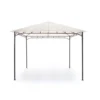 Gazebo da Giardino in Ferro 3x2 Copertura PVC Telo Spiovente Antivento Acqua
