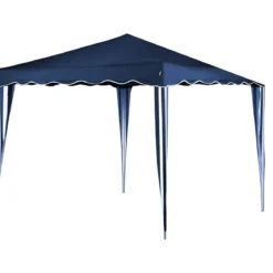 Gazebo da Giardino Pieghevole 3x3 m Blu Struttura in Acciaio