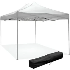Gazebo da Giardino 3x4,5 a Fisarmonica Impermeabile Bianco con Sacca
