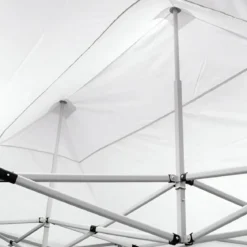Gazebo da Giardino 3x4,5 a Fisarmonica Impermeabile Bianco con Sacca