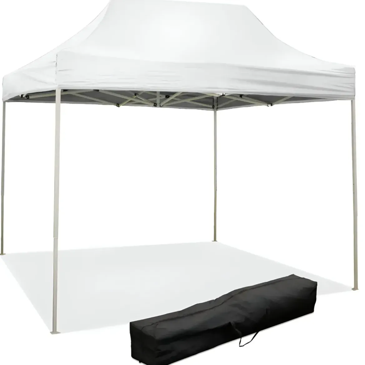 Gazebo da Giardino 3x2 a Fisarmonica Impermeabile Bianco con Sacca