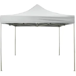 Gazebo da Giardino 3x3 a Fisarmonica Impermeabile Bianco con Sacca