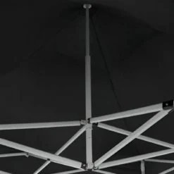 Gazebo da Giardino 3x3 a Fisarmonica Impermeabile Nero con Sacca