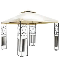 Gazebo da Giardino 3x3 Avorio e Antracite Resistente Elegante