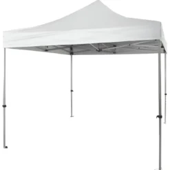 Gazebo da Giardino 3x3 Fisarmonica Altezza Regolabile Bianco Sacca