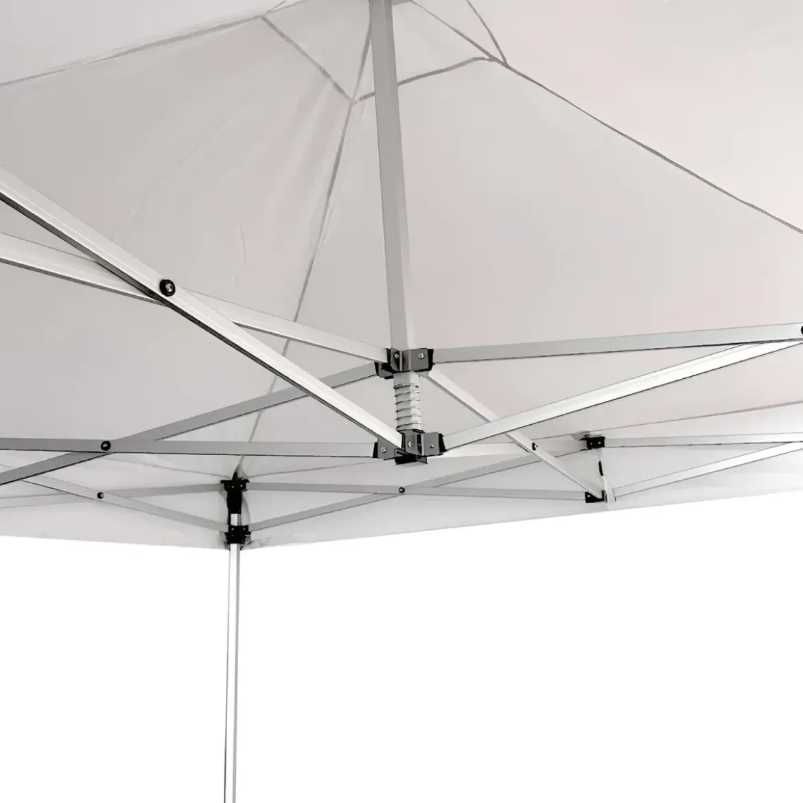 Gazebo da Giardino 3x3 Fisarmonica Altezza Regolabile Bianco Sacca