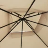 Gazebo da Giardino 3x3 m Struttura Acciaio Telo Ecrù Antivento