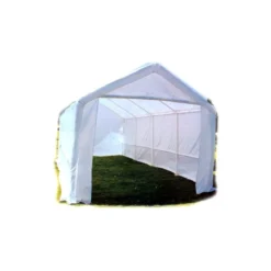 Gazebo in Acciaio 3x7 Riparo Sagre Eventi Bianco Stand Garage Carport Posto Auto
