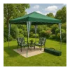Gazebo Pieghevole Verde 3x3 m Struttura Acciaio Telo Poliestere