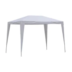 Gazebo 2x3 Bianco PVC Acciaio da Esterno Giardino Mercato Impermeabile Terrazzo