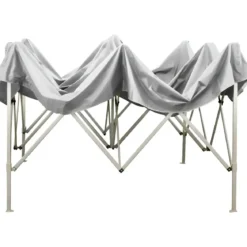 Gazebo 3x6 Chiusura Fisarmonica Impermeabile Bianco Altezza Regolabile