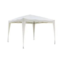 Gazebo 3x3 Ecru a Fisarmonica Impermeabile Richiudibile Portatile Pieghevole