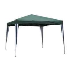 Gazebo 3x3 Verde a Fisarmonica Giardino Richiudibile Portatile Pieghevole Sacca