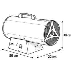 Generatore Aria Calda 50kW Ventilazione Elettrica 230V GPL Rosso