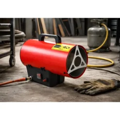 Generatore Aria Calda 10kW Ventilazione Elettrica 230V GPL Rosso