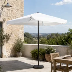 Giardino Ombrellone Quadrato 3x3 Mt Manovella Tavolo Esterno Terrazzo Estate