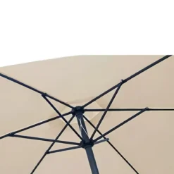 Giardino Ombrellone Quadrato 3x3 Ecru Manovella Tavolo Arredo Esterno Terrazzo
