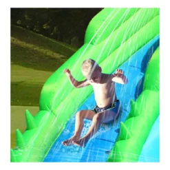 Giochi Gonfiabile Acquatico Bambini Coccodrillo Scivolo Canestro Spruzzi Acqua