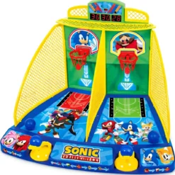 Gioco Arcade da Tavolo per Bambini Sonic Basket Elettronico Luci Suoni