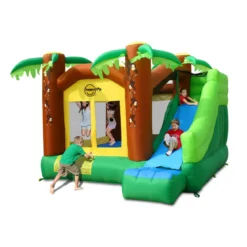 Gioco Castello Gonfiabile Giungla per Bambini Con Parete Arrampicata