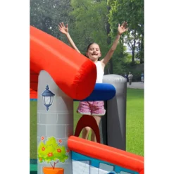 Gioco Castello Gonfiabile per Bambini Con Scivolo e Palline