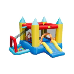 Gioco Gonfiabile Castello Saltarello Scivolo per Bambini Pompa Motore Gigante
