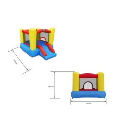 Gioco Gonfiabile per Bambini Salterello con Scivolo Castello Gonfiatore Aria
