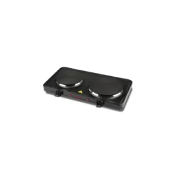 Girmi Fornello elettrico con 2 piastre in Ghisa 2000w Nero