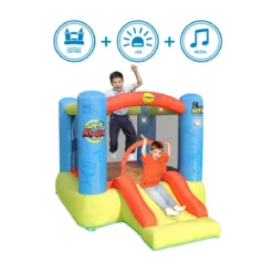 Gonfiabile per Bambini Interattivo Musica con Scivolo Gioco Castello Gonfiatore
