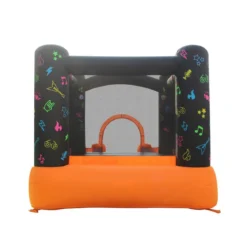 Gonfiabile per Bambini Interattivo Luci Musica con Scivolo Castello Pompa Aria