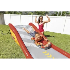 Gonfiabile per Bambini Scivolo Gioco Acquatico con Vasca da Giardino