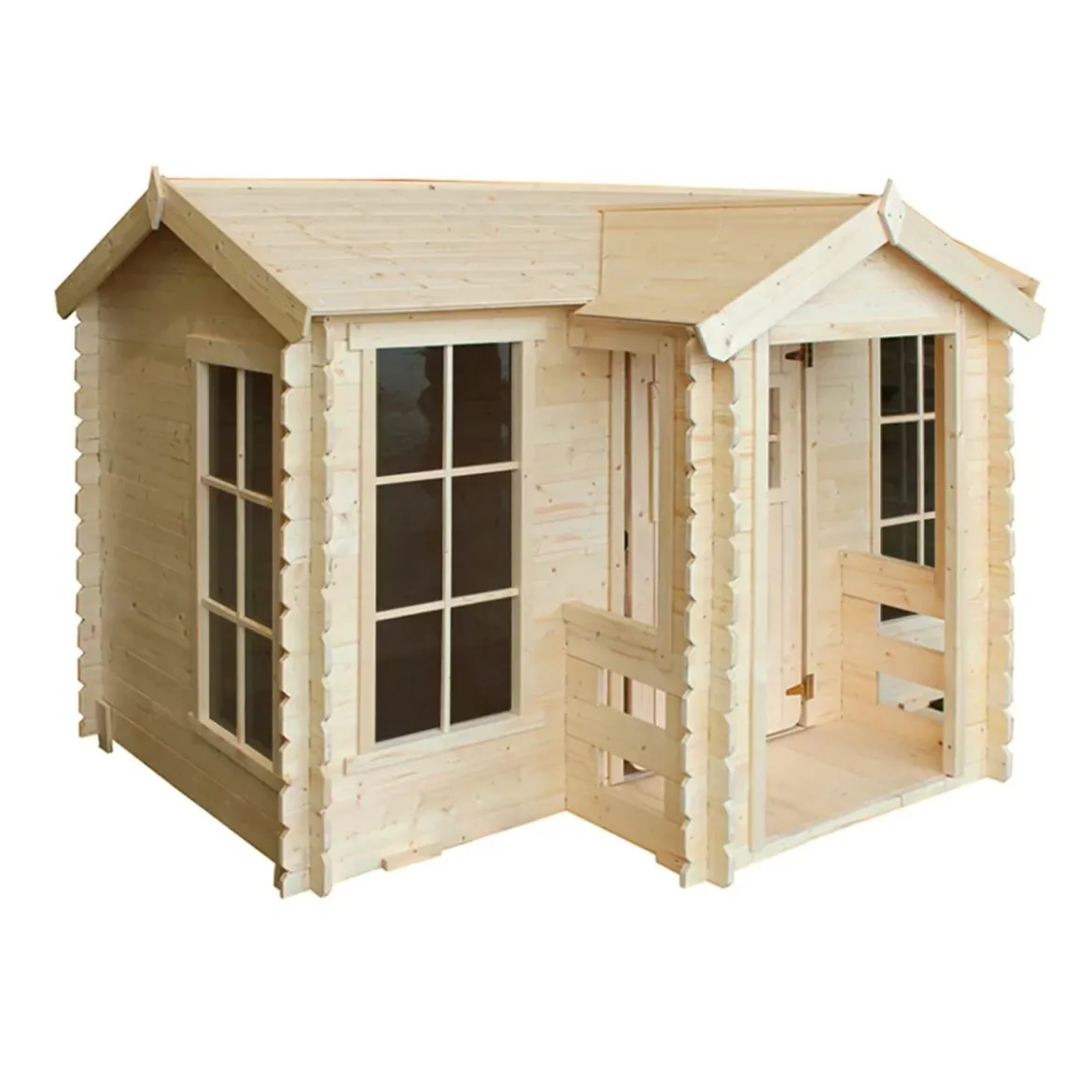 Grande Casetta Timbela per Bambini in Legno con Veranda da Giardino