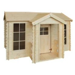 Grande Casetta Timbela per Bambini in Legno con Veranda da Giardino
