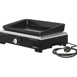 Griglia Elettrica 2500W Piastra Ghisa da Tavolo con Copertura Esterno