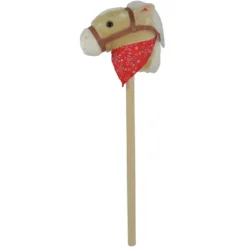 Hobby Horse con Asta 80 cm in Legno per Bambini Suoni Realistici