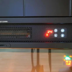 Inserto Camino Elettrico Realistico Incasso Parete Termostato Led Fuoco Finto