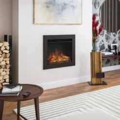 Inserto Camino Elettrico Tagu da Incasso Parete Termostato Led Fuoco Finto