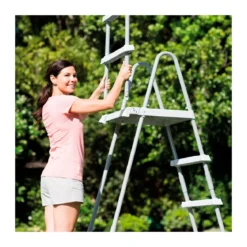 Intex Scaletta 4 Gradini 122 cm per Piscina Sicurezza Bambini Fuoriterra Esterno