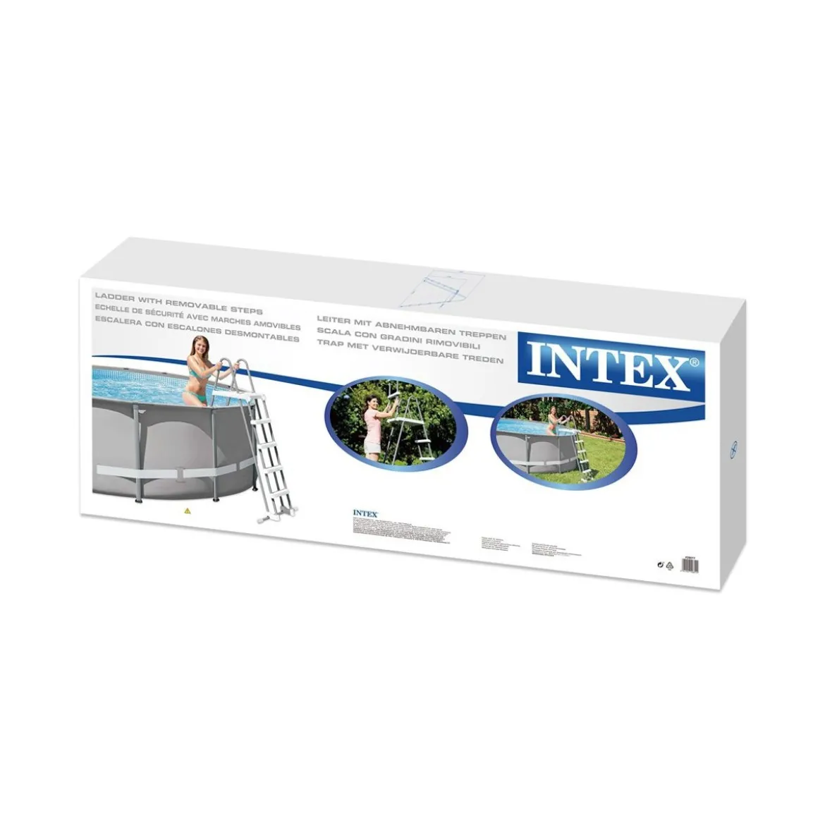 Intex Scaletta 4 Gradini 132 Scala per Piscina di Sicurezza Fuoriterra Accessori