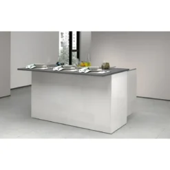 Isola Cucina 3 Ante Bianco Report 155x90x90 cm Legno Nobilitato