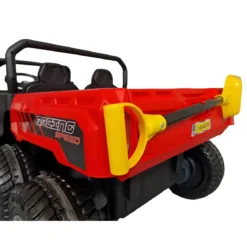 Jeep Elettrica per Bambini 24V Rosso 2 Posti 6 Ruote con MP3 e USB