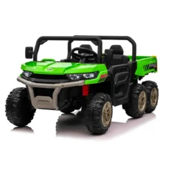Jeep Elettrica per Bambini 24V Verde 2 Posti Telecomando e Luci LED