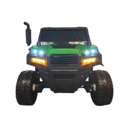 Jeep Elettrica 4x4 per Bambini 2 Posti Telecomando e Sedile in Pelle