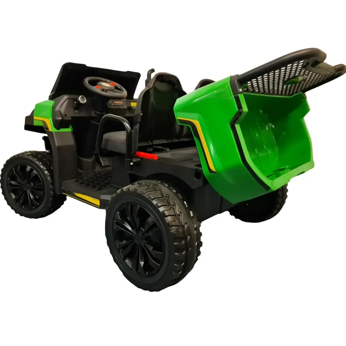 Jeep Elettrica 4x4 per Bambini 2 Posti Telecomando e Sedile in Pelle