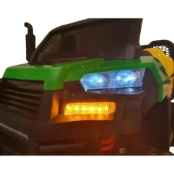 Jeep Elettrica 4x4 per Bambini 2 Posti Telecomando e Sedile in Pelle