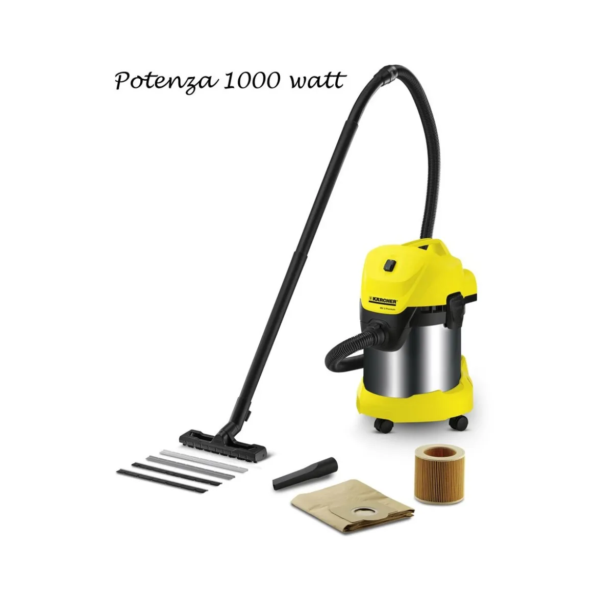 Karcher Bidone Aspira Polvere Aspiratutto Liquidi Professionale Sacchetti Filtro
