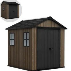 Keter Apex Casetta da Giardino in Resina Effetto Legno 230x224x246 cm
